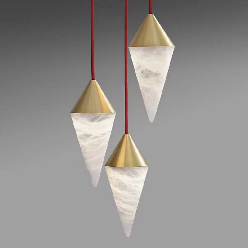 Modern Alabaster Cone Cluster Chandelier - XYlight