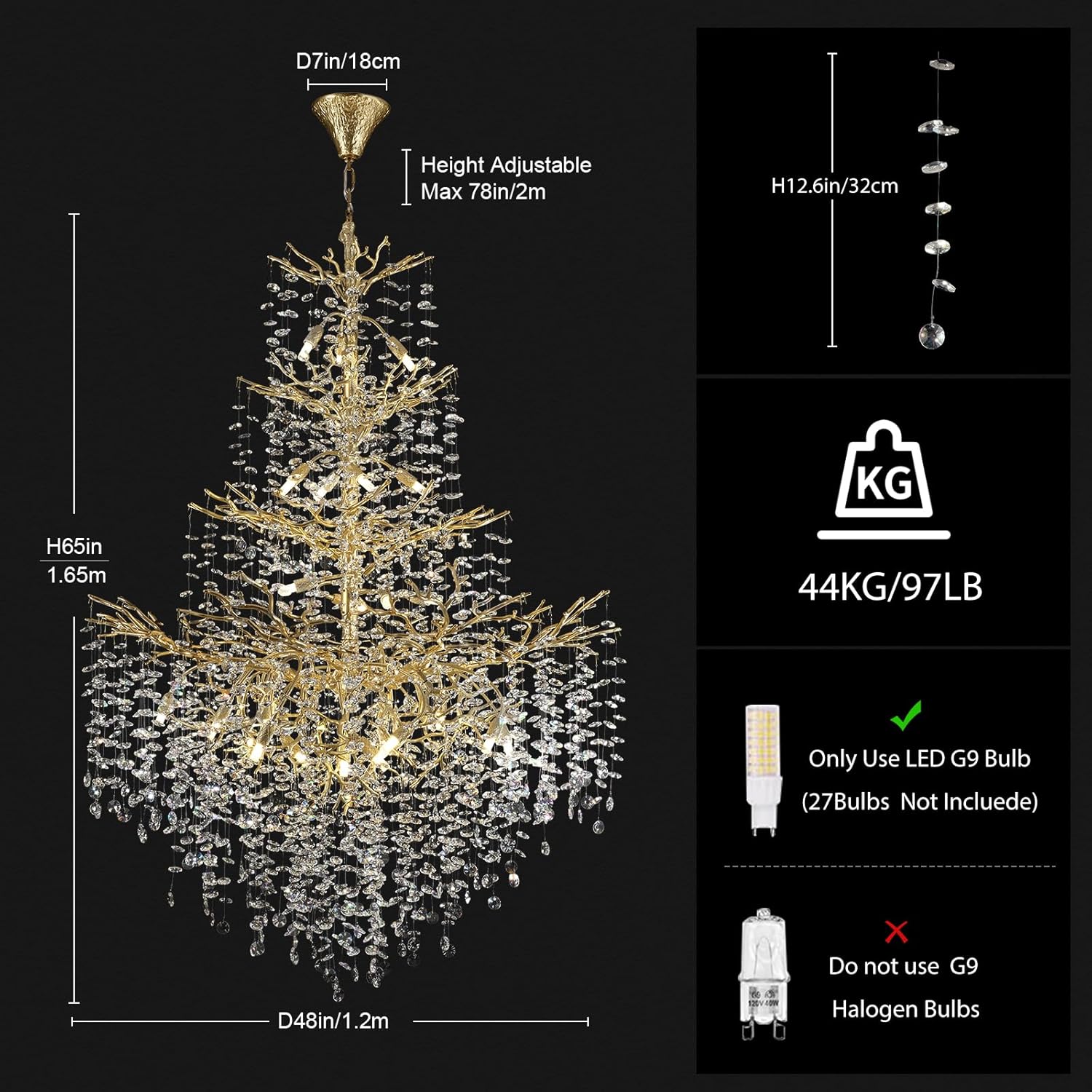 Modern Crystal Chandelier For Dining Room - XYlight