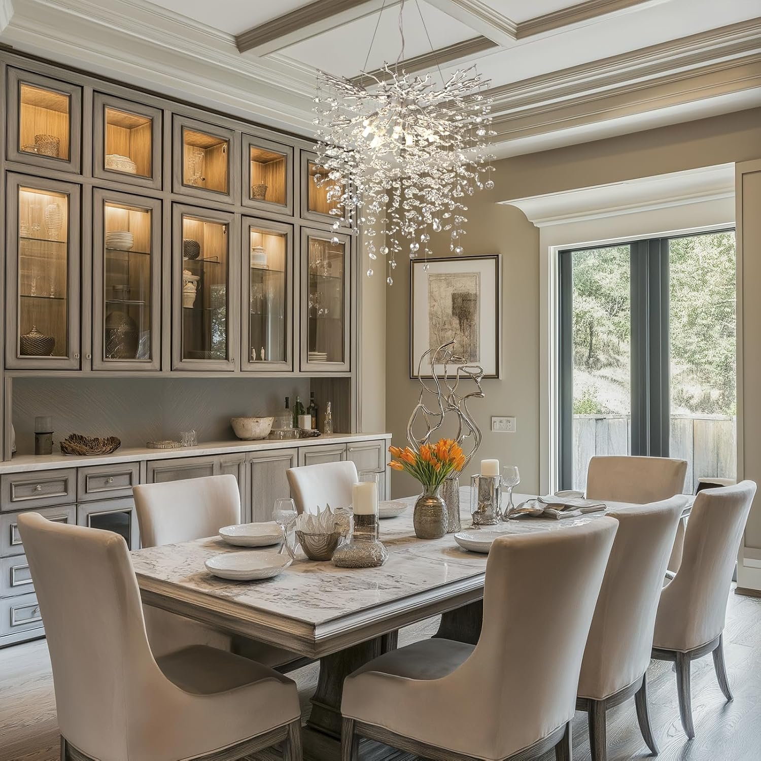 Modern Crystal Chandelier For Dining Room - XYlight