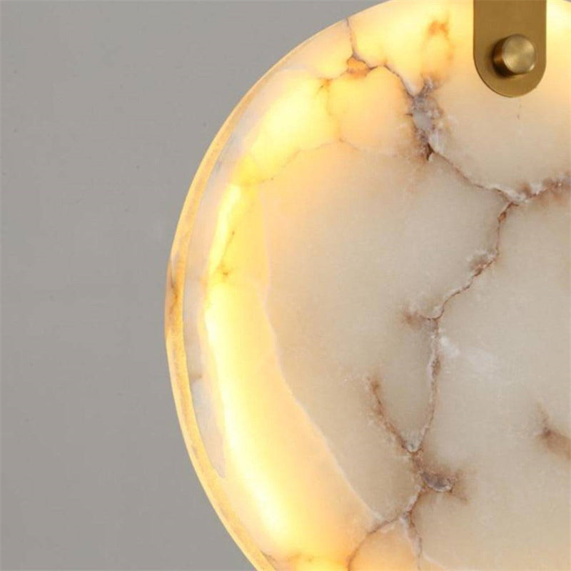 Modern Discs Alabaster Long Staircase Chandelier - XYlight