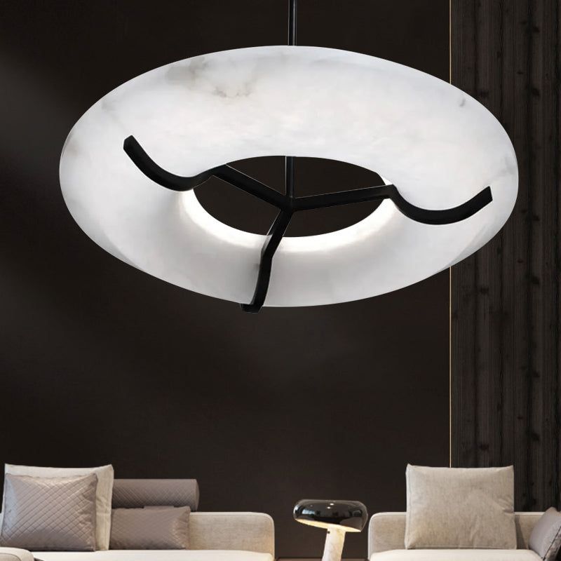 Modern Round Alabaster Dining Room Chandelier - XYlight