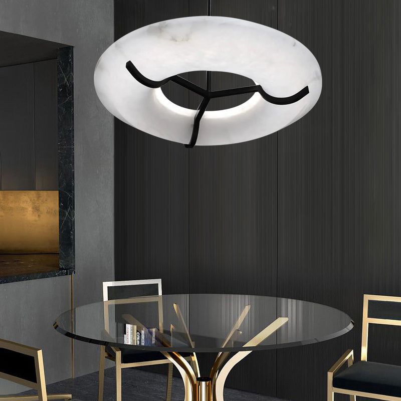 Modern Round Alabaster Dining Room Chandelier - XYlight