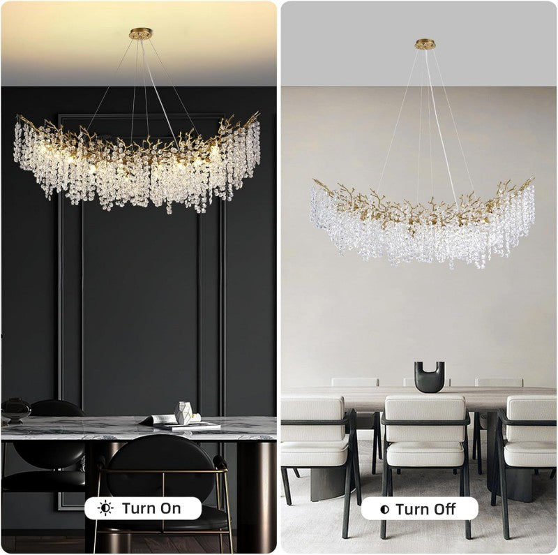 Modern Tree Branch Crystal Chandelier 55"L 30"D - XYlight