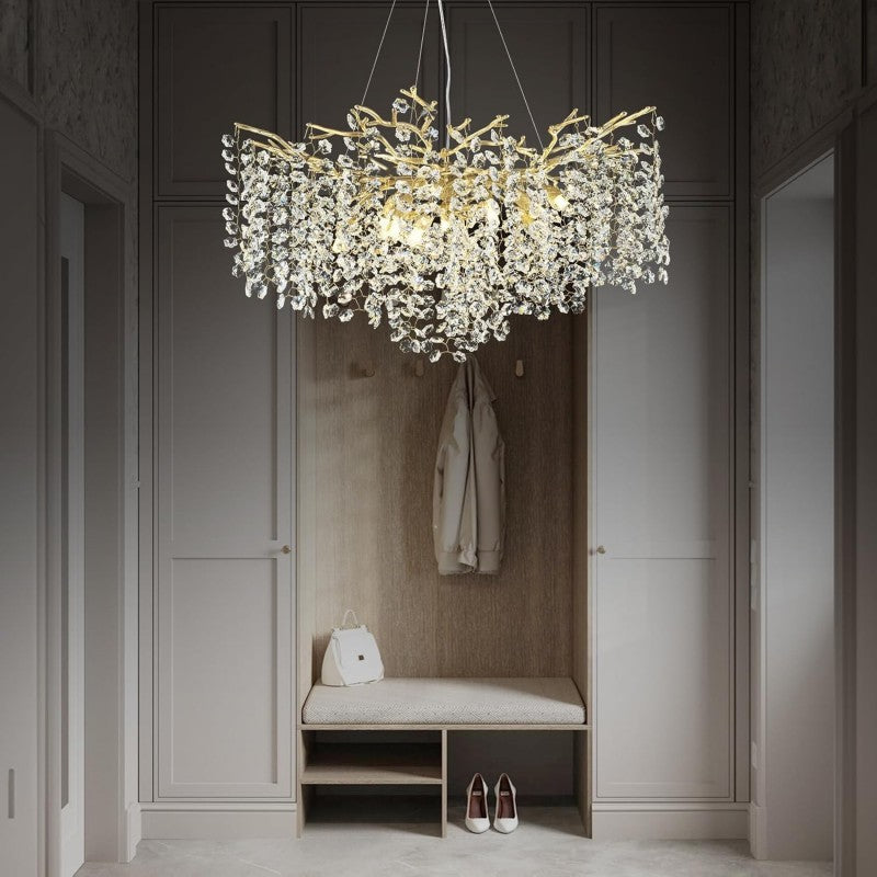 Modern Tree Branch Crystal Chandelier 55"L 30"D - XYlight