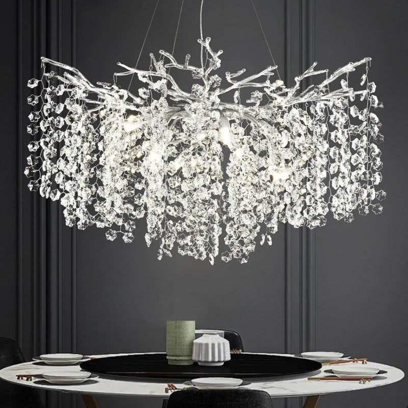Modern Tree Branch Crystal Chandelier 55"L 30"D - XYlight