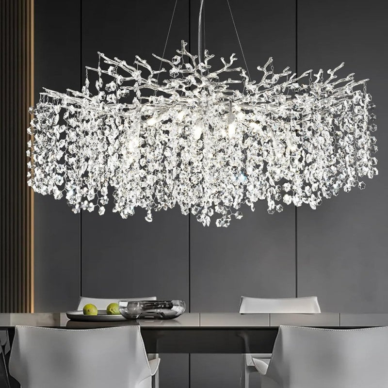 Modern Tree Branch Crystal Chandelier 55"L 30"D - XYlight