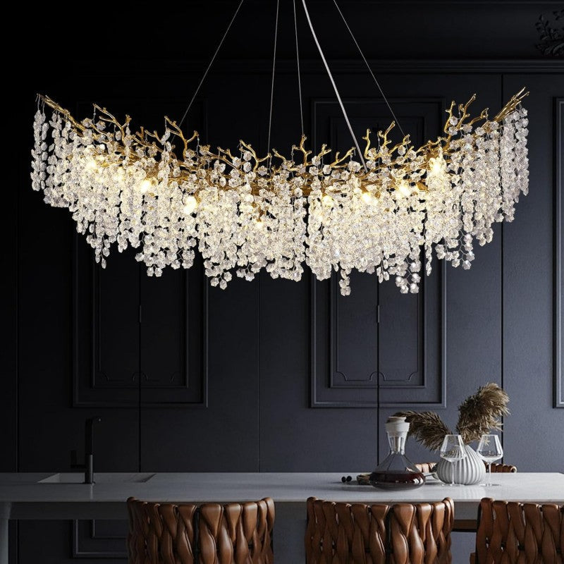 Modern Tree Branch Crystal Chandelier 55"L 30"D - XYlight
