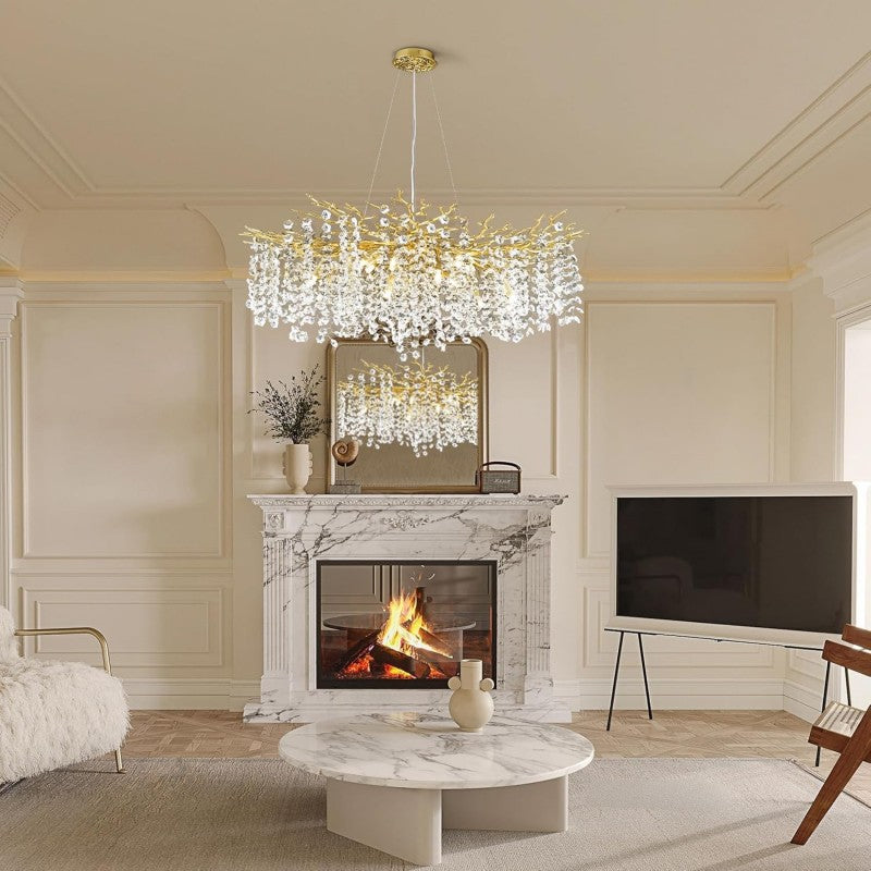 Modern Tree Branch Crystal Chandelier 55"L 30"D - XYlight