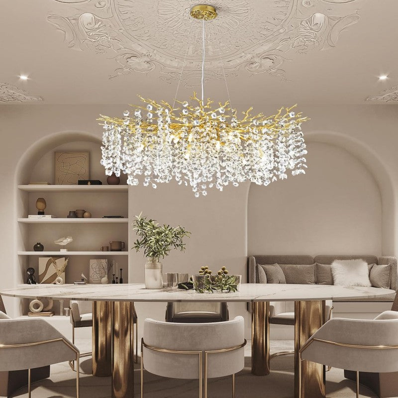 Modern Tree Branch Crystal Chandelier 55"L 30"D - XYlight