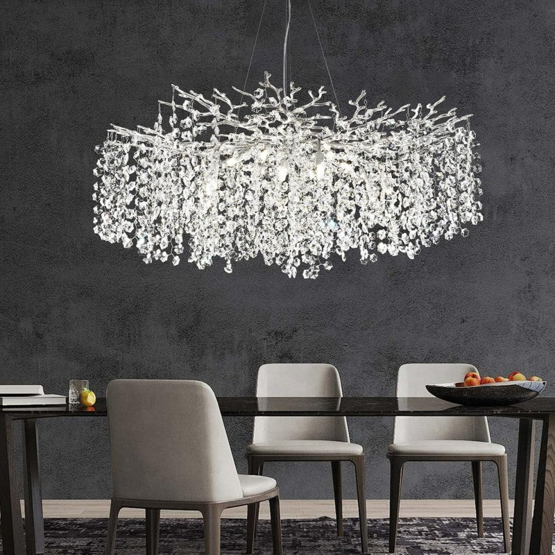 Modern Tree Branch Crystal Chandelier 55"L 30"D - XYlight