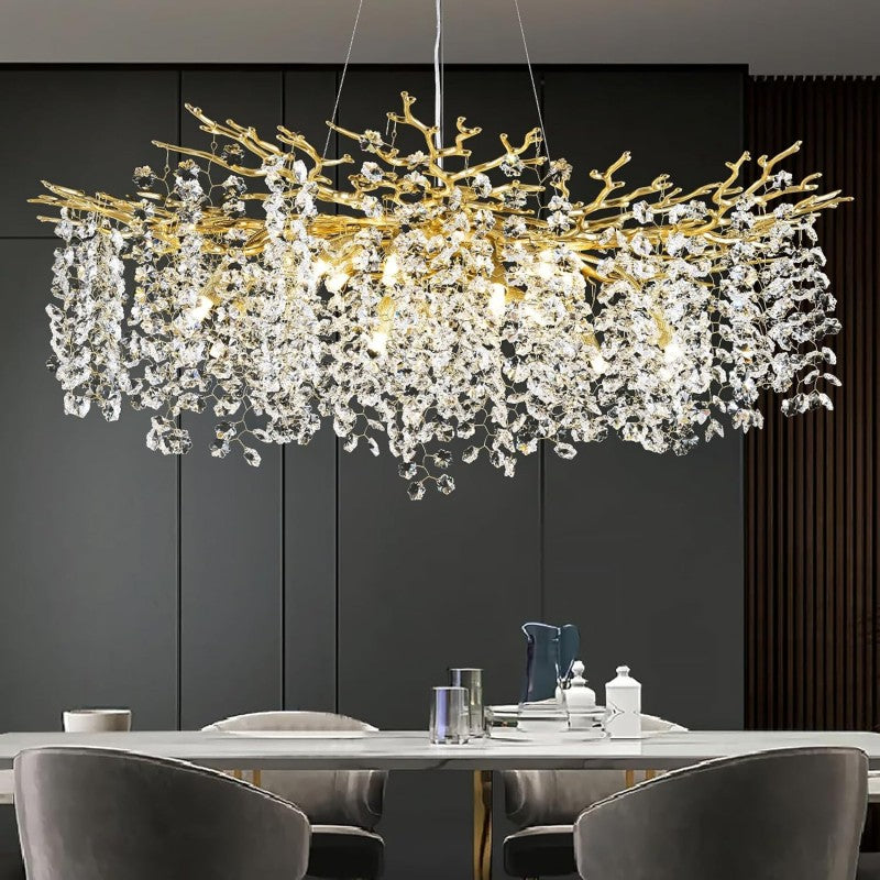 Modern Tree Branch Crystal Chandelier 55"L 30"D - XYlight