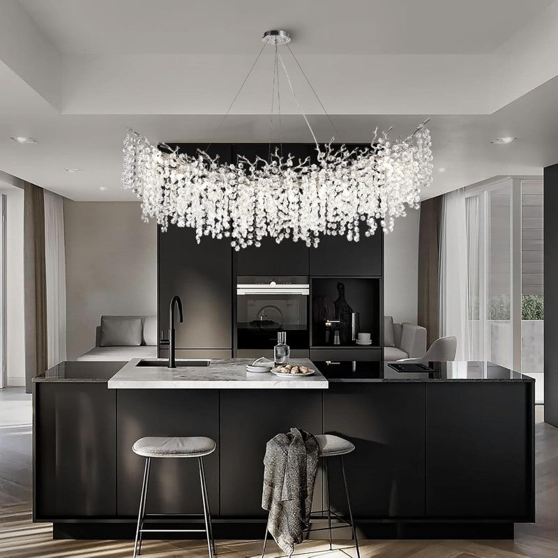 Modern Tree Branch Crystal Chandelier 55"L 30"D - XYlight