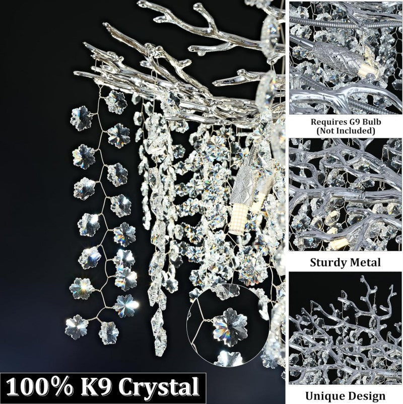 Modern Tree Branch Crystal Chandelier 55"L 30"D - XYlight