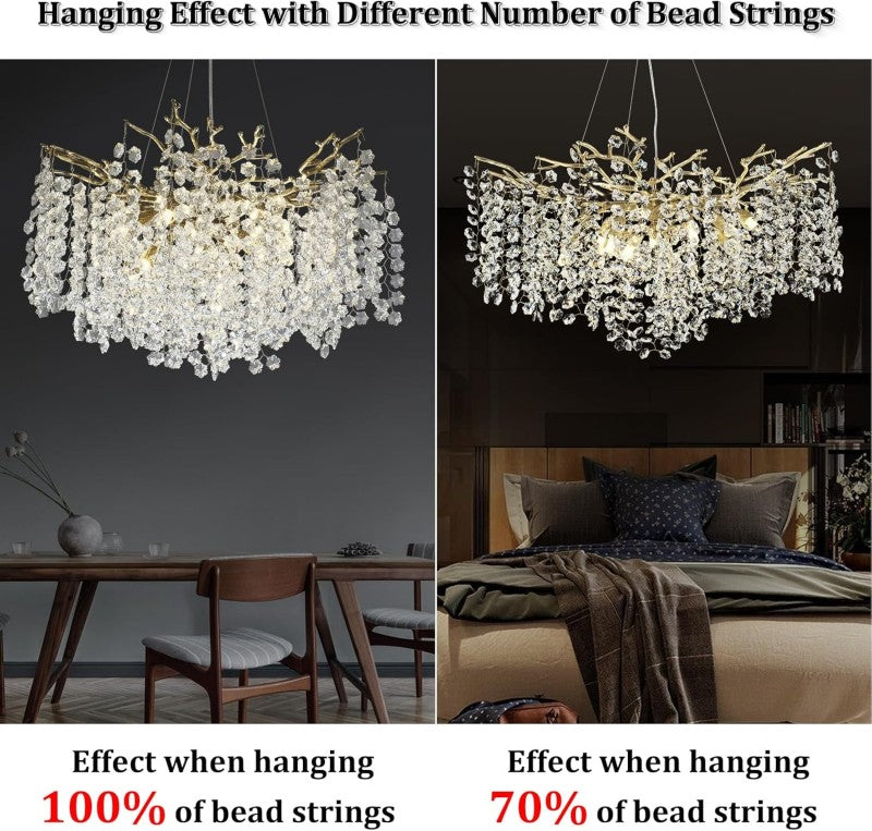 Modern Tree Branch Crystal Chandelier 55"L 30"D - XYlight