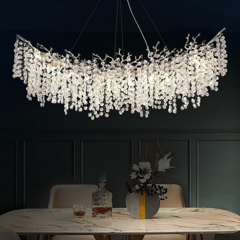 Modern Tree Branch Crystal Chandelier 55"L 30"D - XYlight