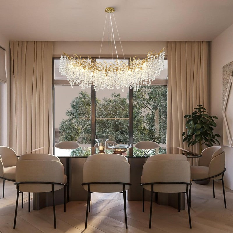 Modern Tree Branch Crystal Chandelier 55"L 30"D - XYlight