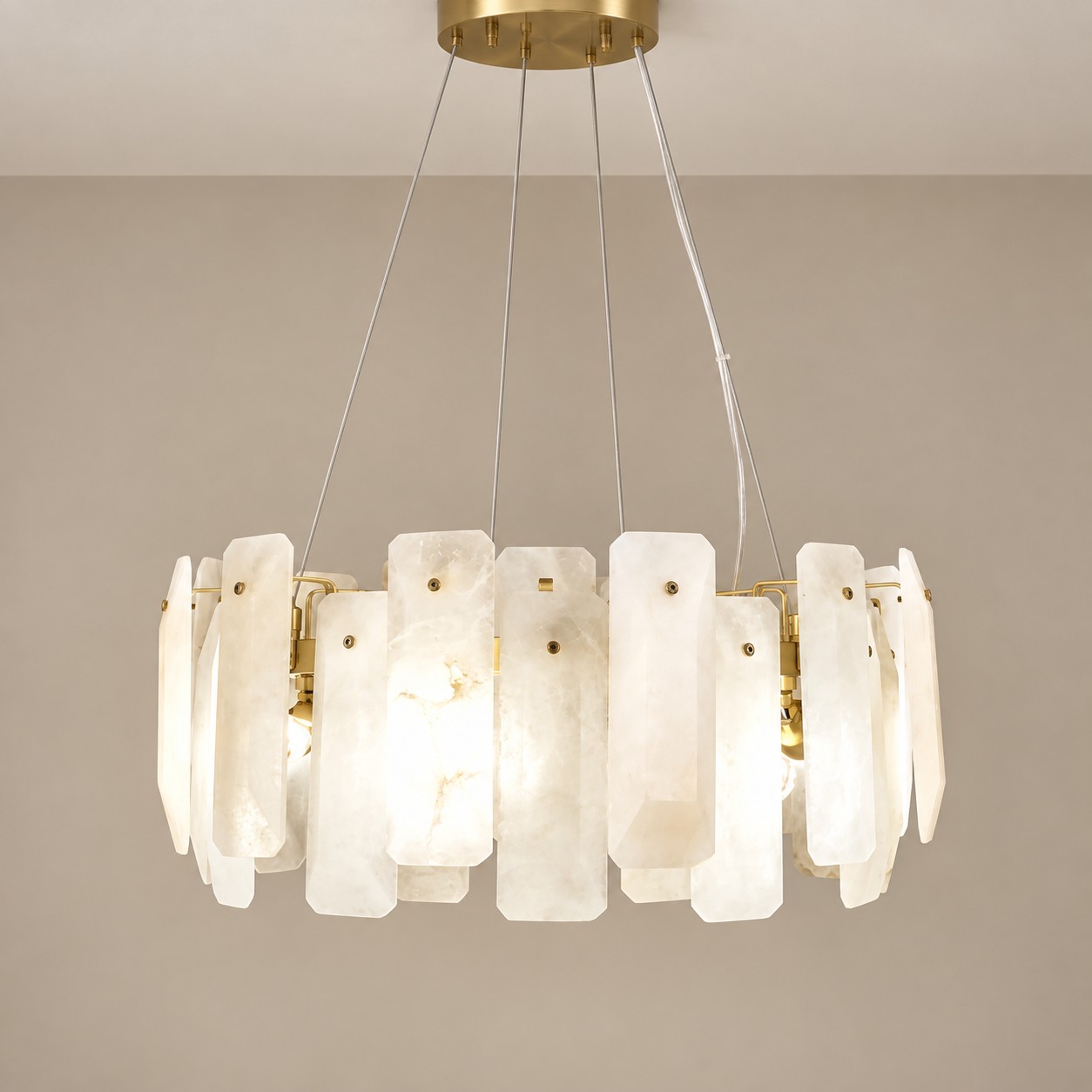 Moira Alabaster Round Chandelier - XYlight