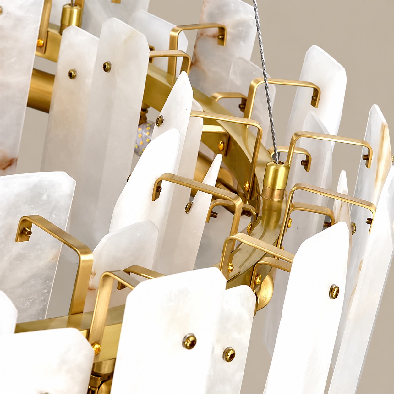 Moira Alabaster Round Chandelier - XYlight