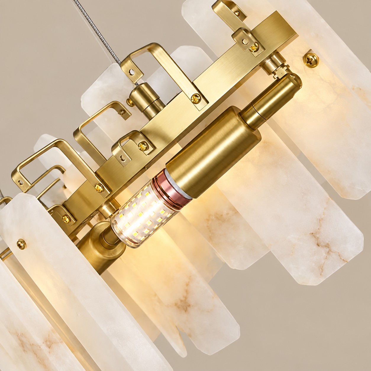 Moira Alabaster Round Chandelier - XYlight