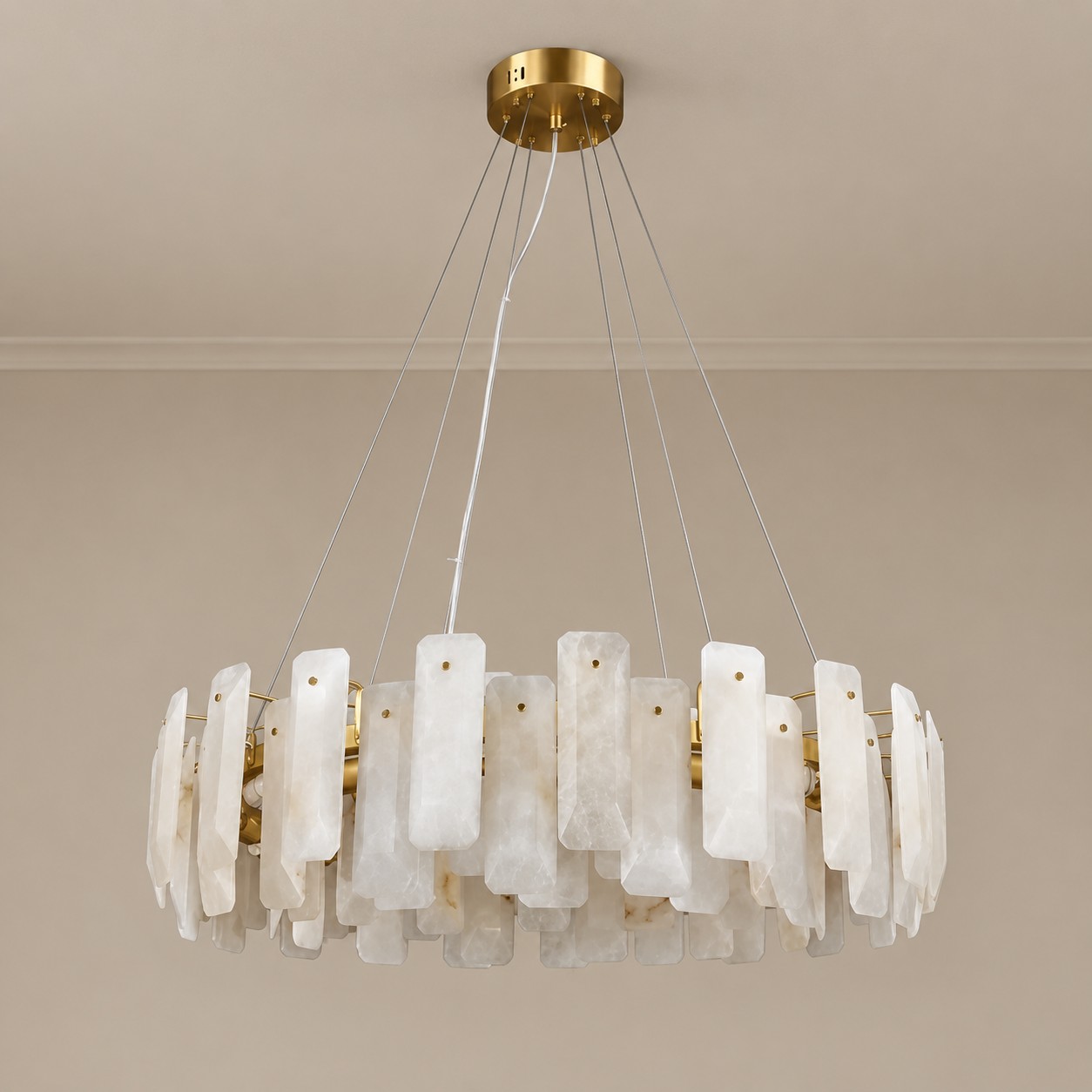 Moira Alabaster Round Chandelier - XYlight