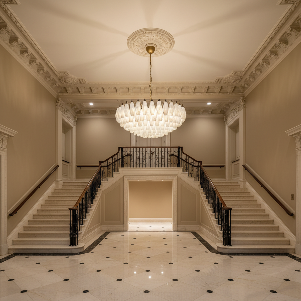 Murana 185-Piece White Alabaster Poliedri Glass Chandelier - XYlight