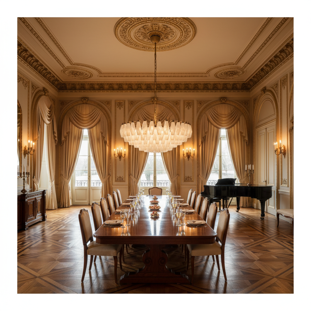 Murana 185-Piece White Alabaster Poliedri Glass Chandelier - XYlight