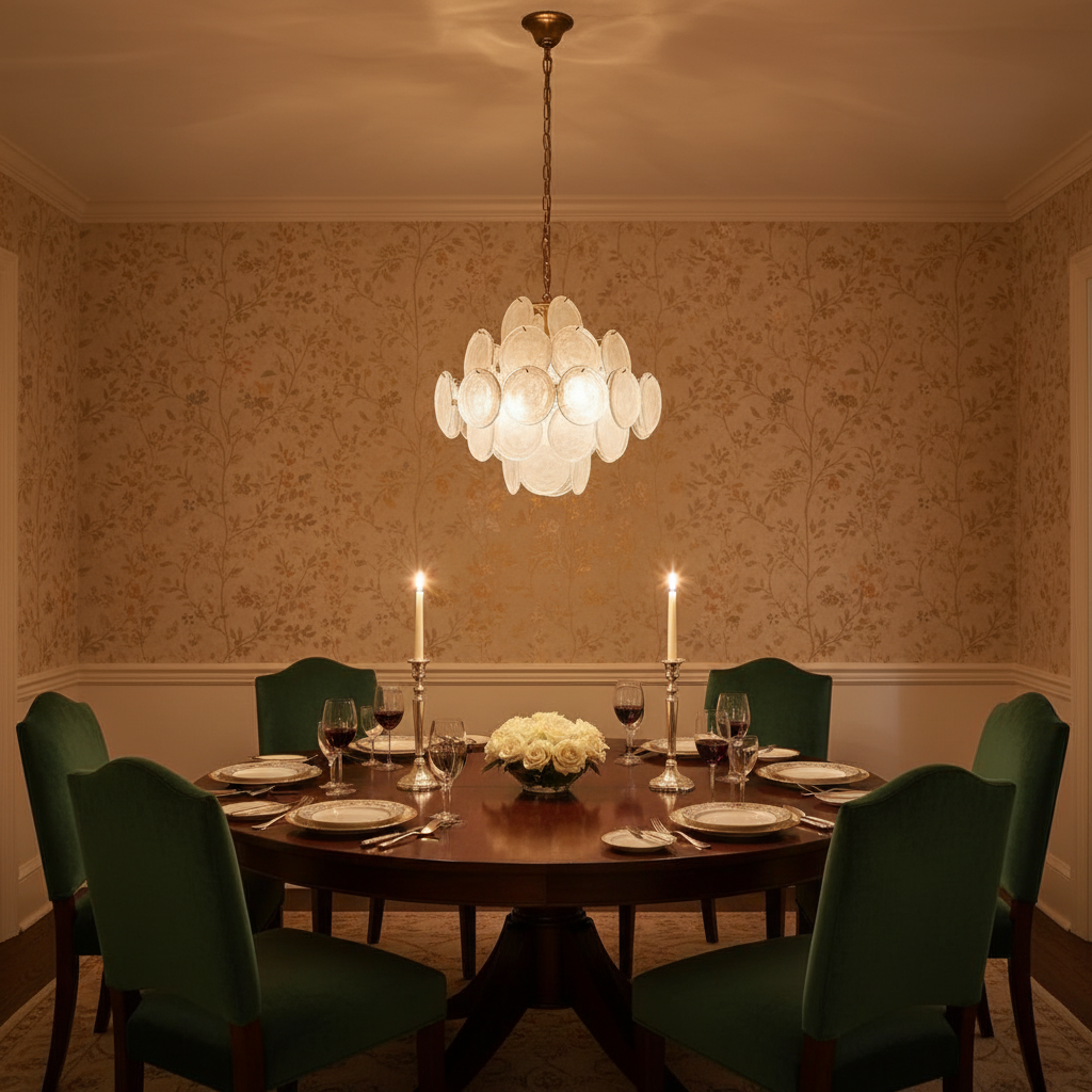 Murana 36-Disc White Art Glass Chandelier - XYlight