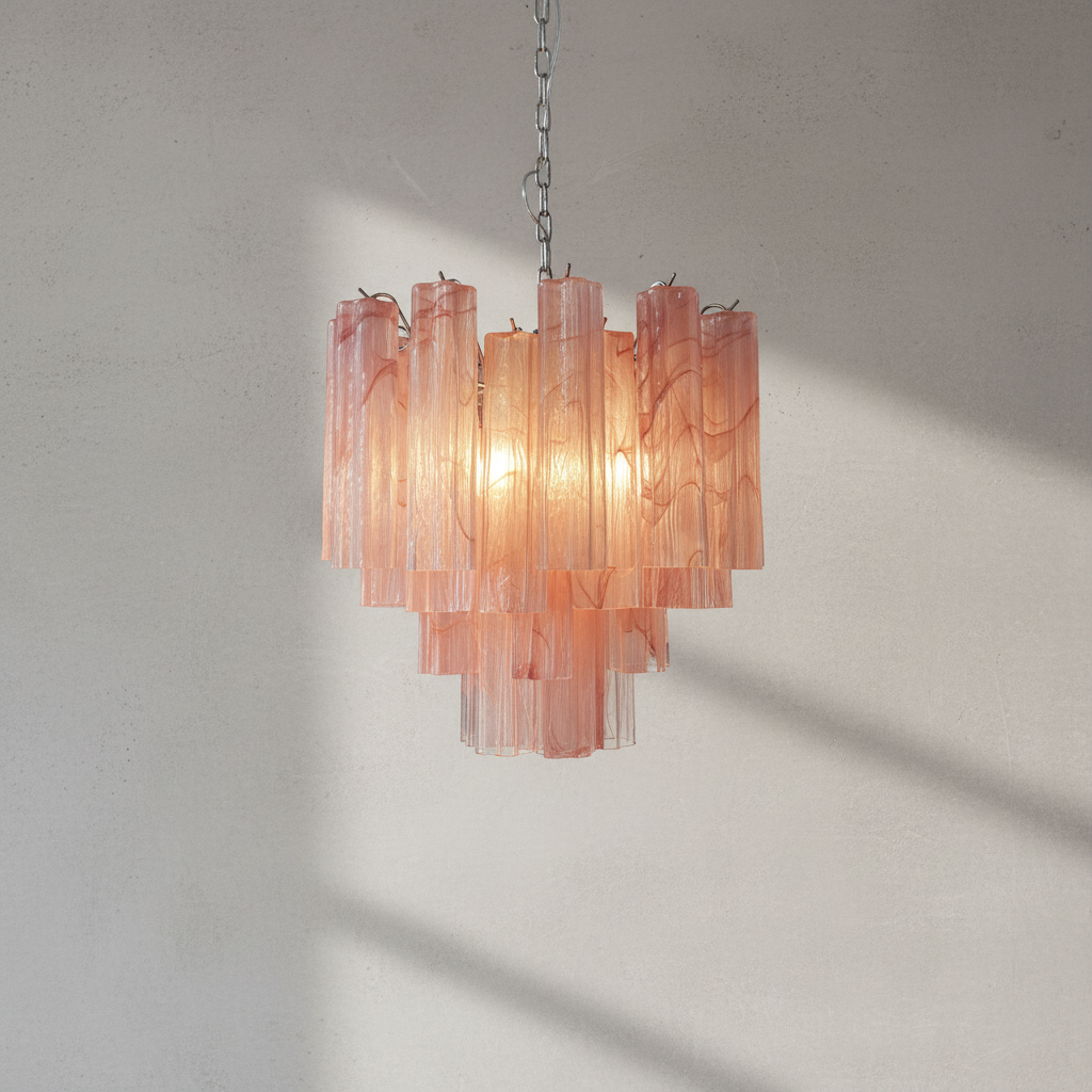Murana 36-Tube Pink Tronchi Glass Chandelier - XYlight