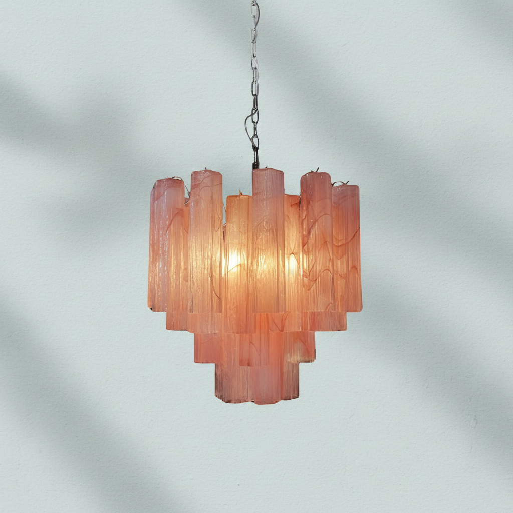 Murana 36-Tube Pink Tronchi Glass Chandelier - XYlight