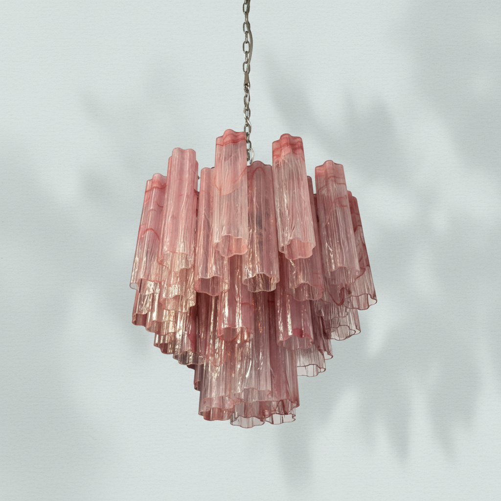 Murana 36-Tube Pink Tronchi Glass Chandelier - XYlight