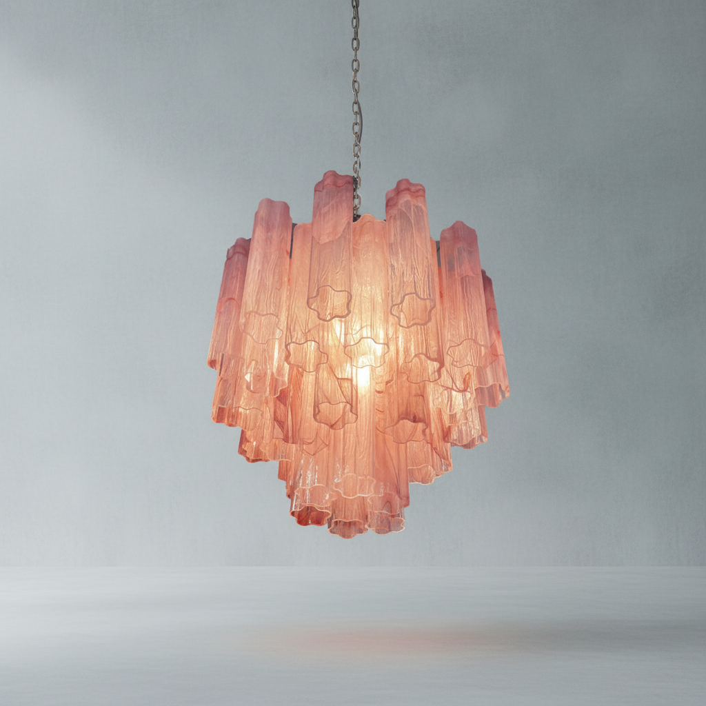 Murana 36-Tube Pink Tronchi Glass Chandelier - XYlight