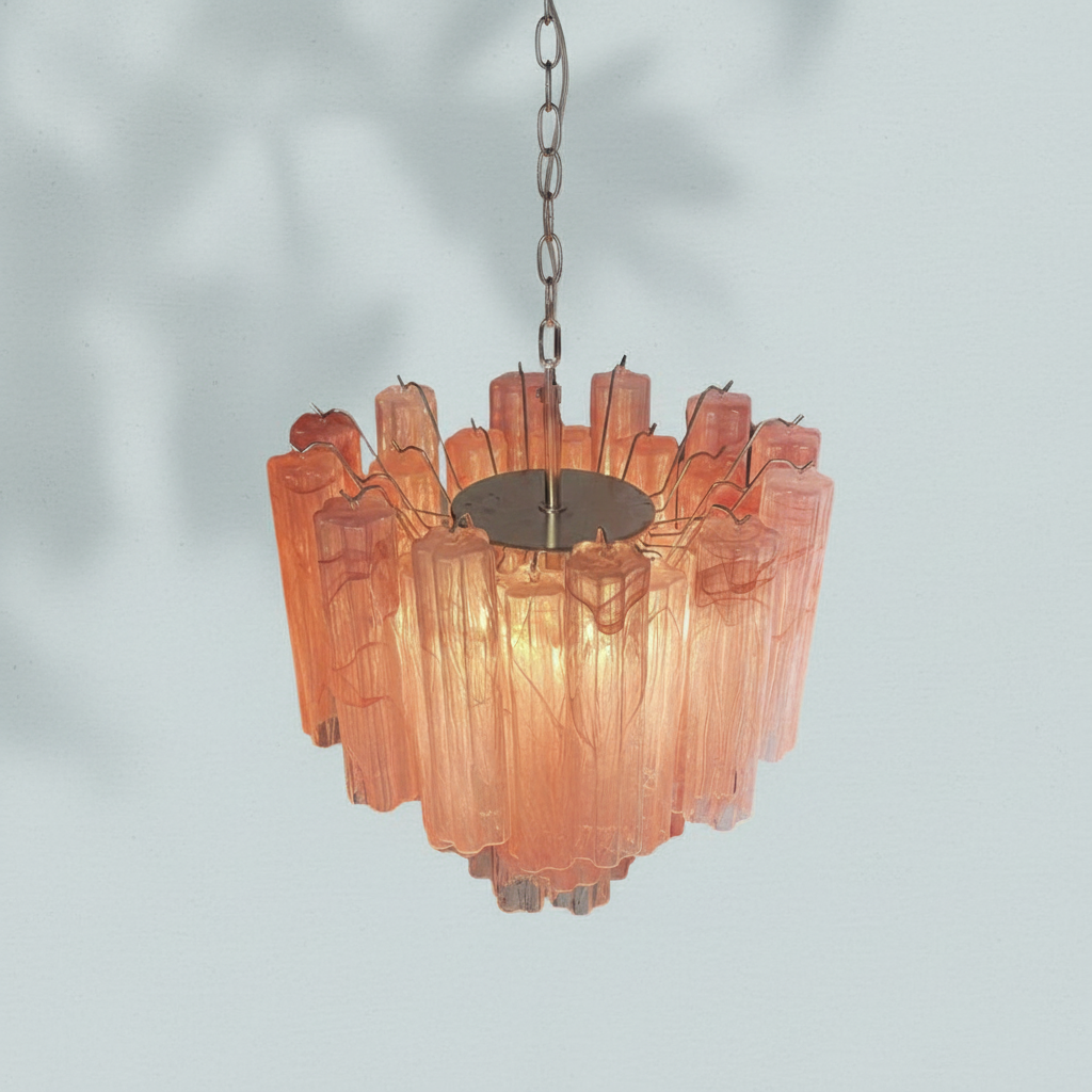Murana 36-Tube Pink Tronchi Glass Chandelier - XYlight