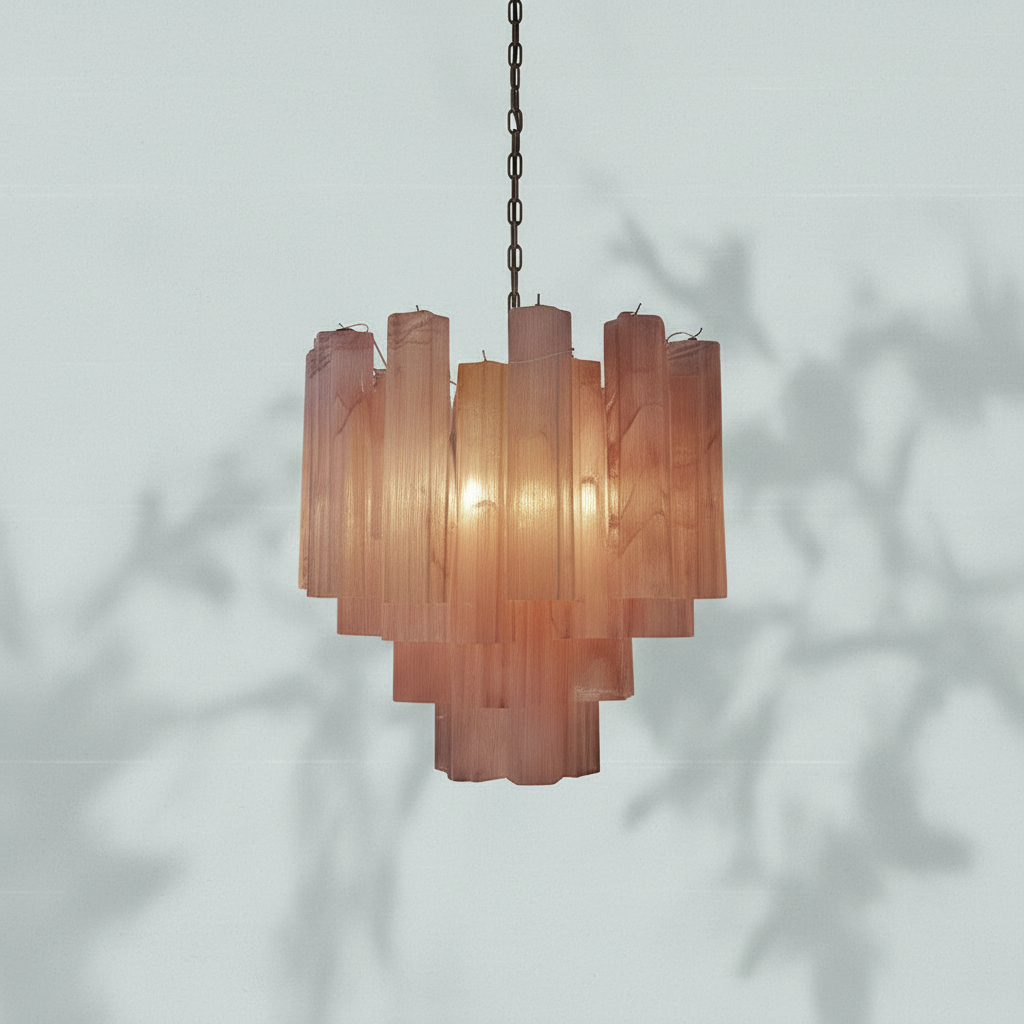Murana 36-Tube Pink Tronchi Glass Chandelier - XYlight