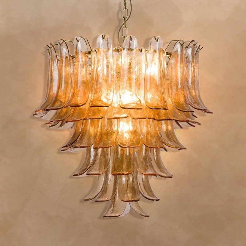 Murana 36-Tube White Art Glass Chandelier