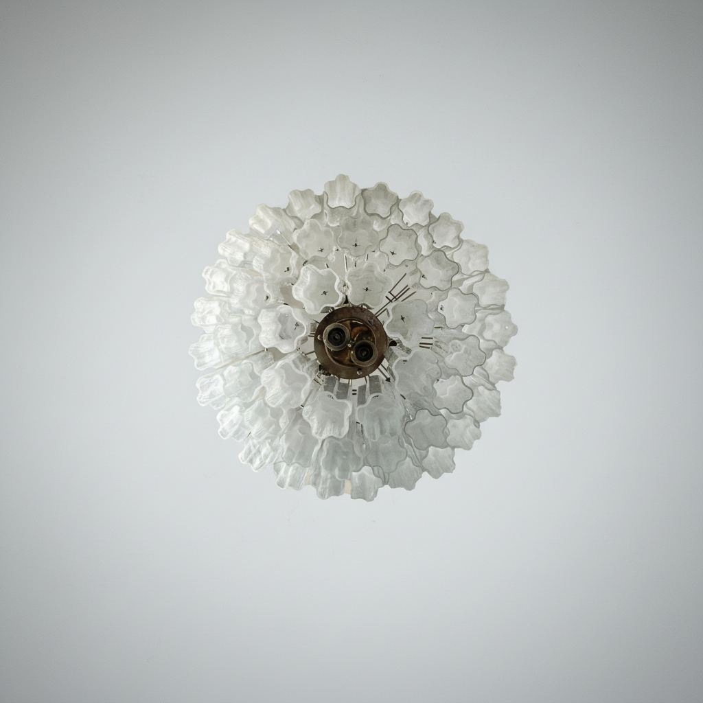 Murana 48-Tube White Glass Chandelier - XYlight