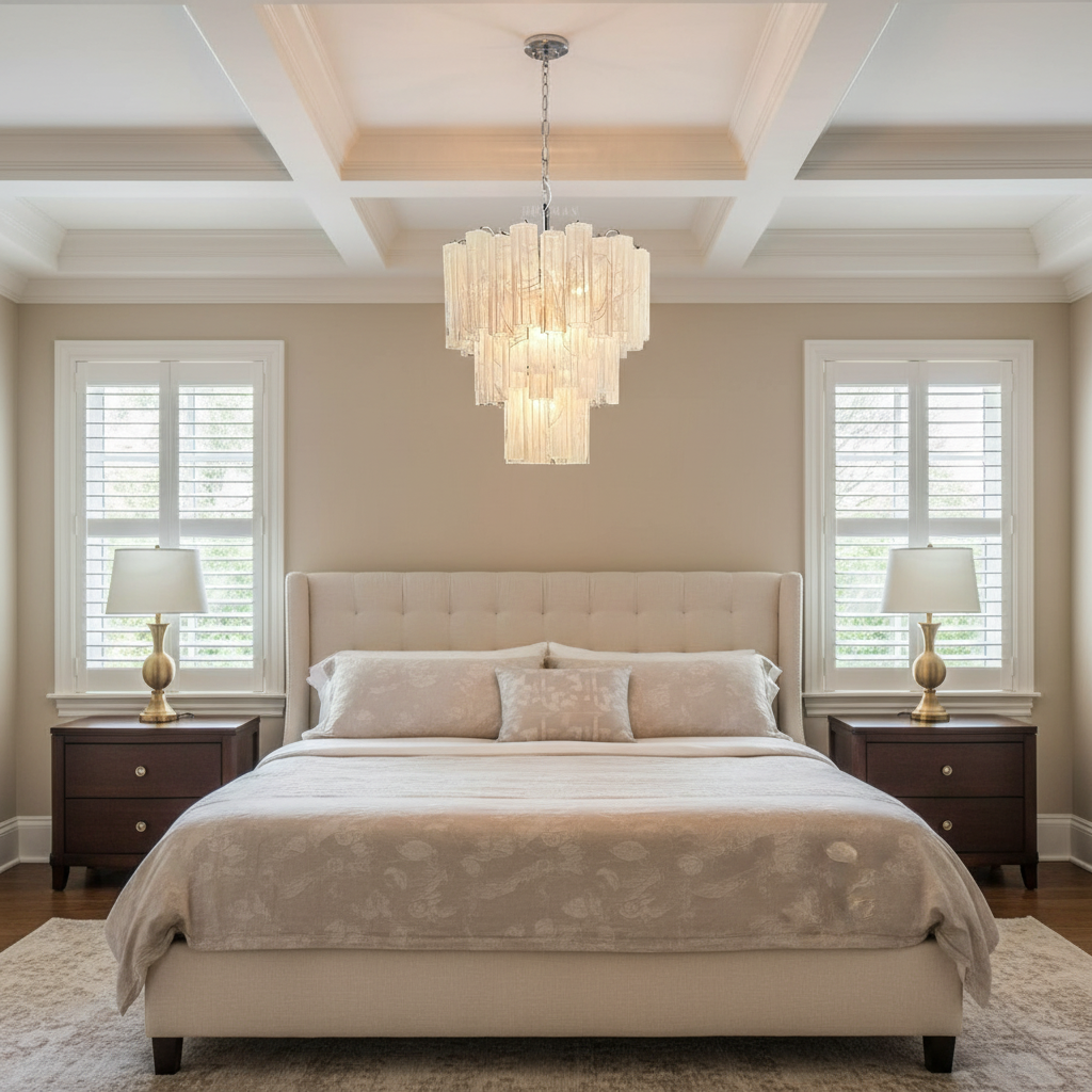 Murana 48-Tube White Glass Chandelier - XYlight