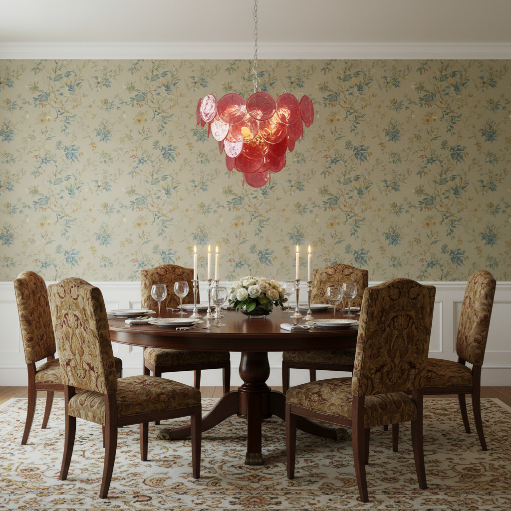 Murana 57-Disc Pink Art Glass Chandelier - XYlight