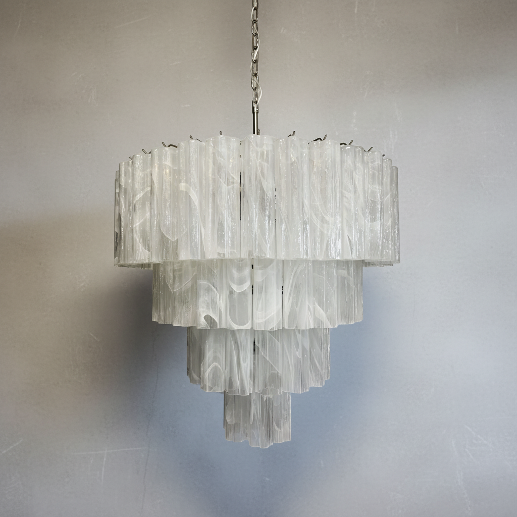 Murana 78-Tube White Glass Chandelier - XYlight