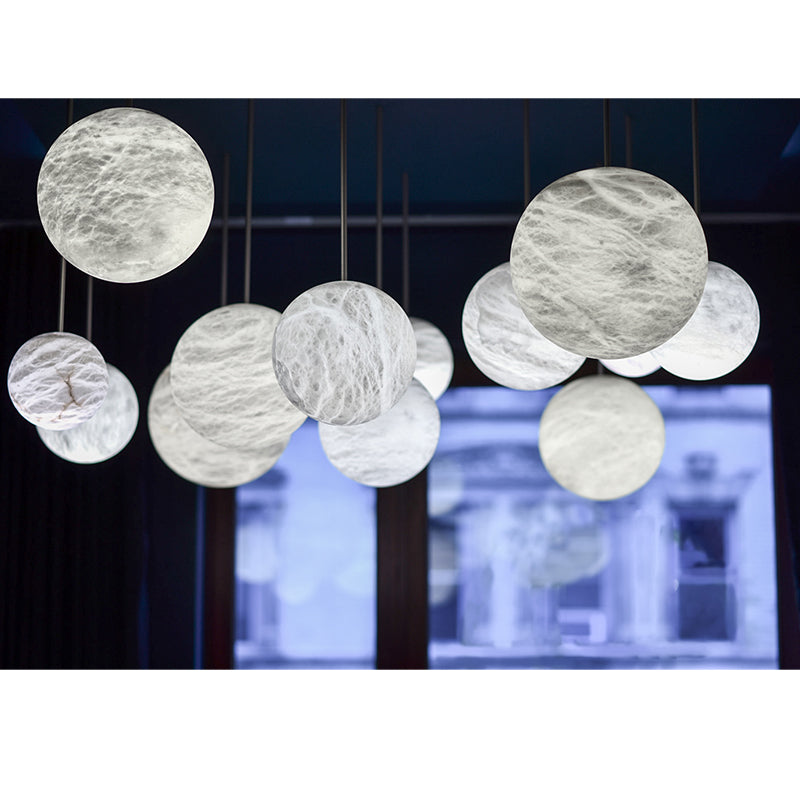 Nademor Alabaster Sphere Staircase Chandelier - XYlight