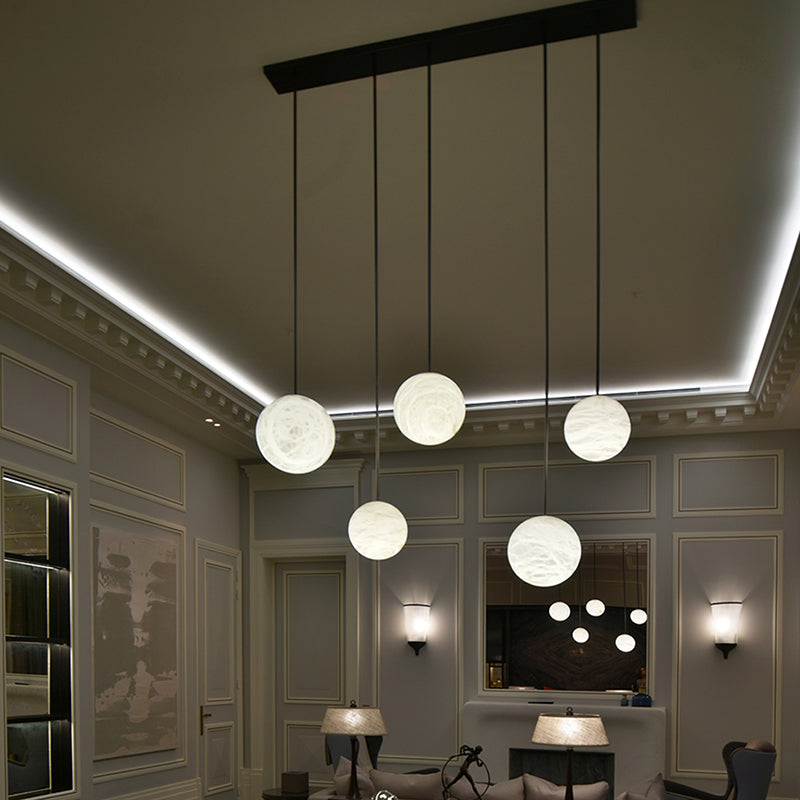 Nademor Alabaster Sphere Staircase Chandelier - XYlight