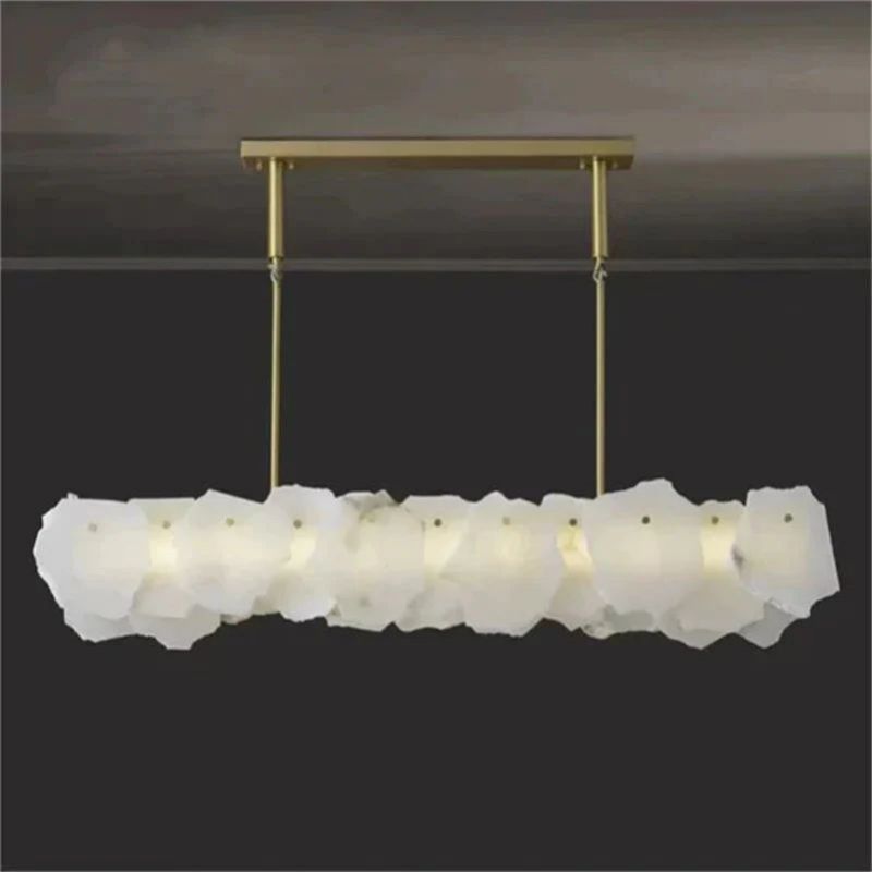 Nake Linear Alabaster Chandelier (Rod) - XYlight