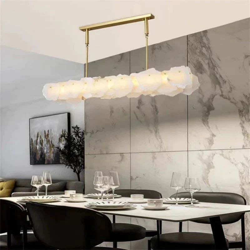 Nake Linear Alabaster Chandelier (Rod) - XYlight