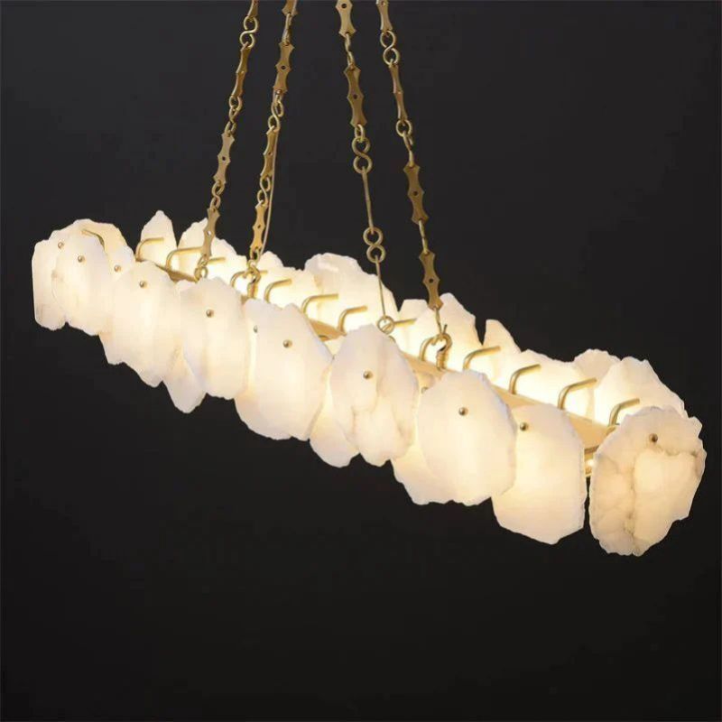 Nake Linear Alabaster Chandelier (Chain) - XYlight