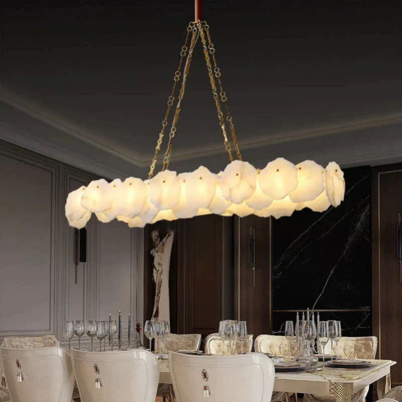 Nake Linear Alabaster Chandelier (Chain) - XYlight