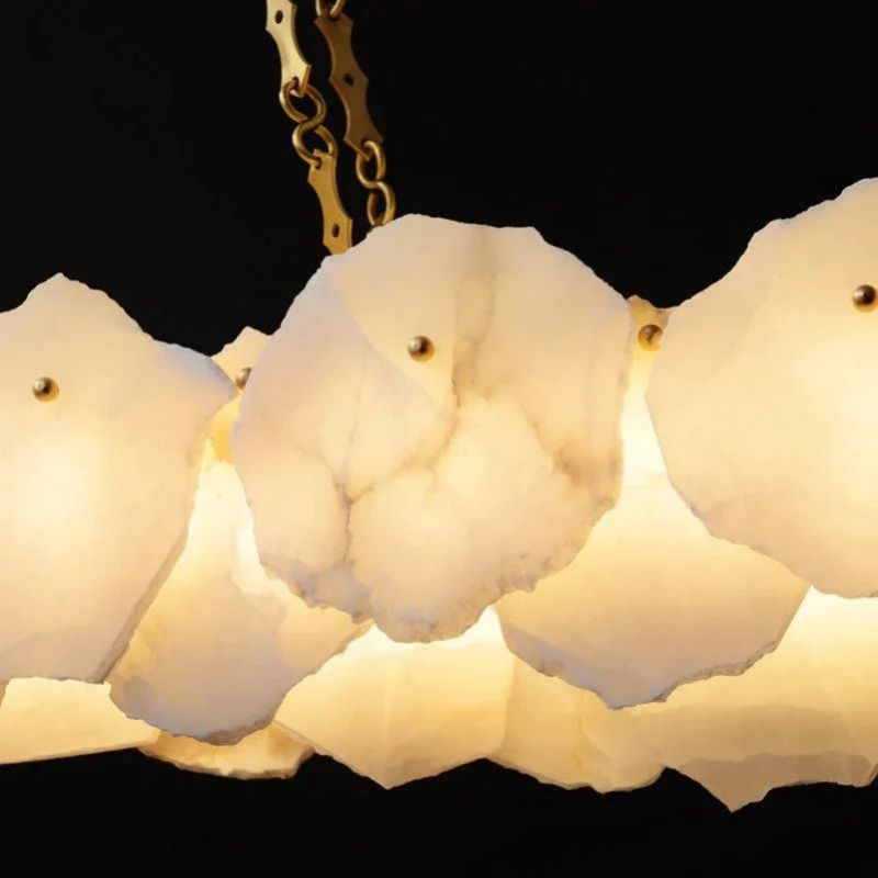 Nake Linear Alabaster Chandelier (Chain) - XYlight