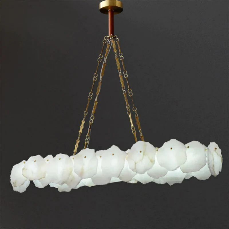 Nake Linear Alabaster Chandelier (Chain) - XYlight