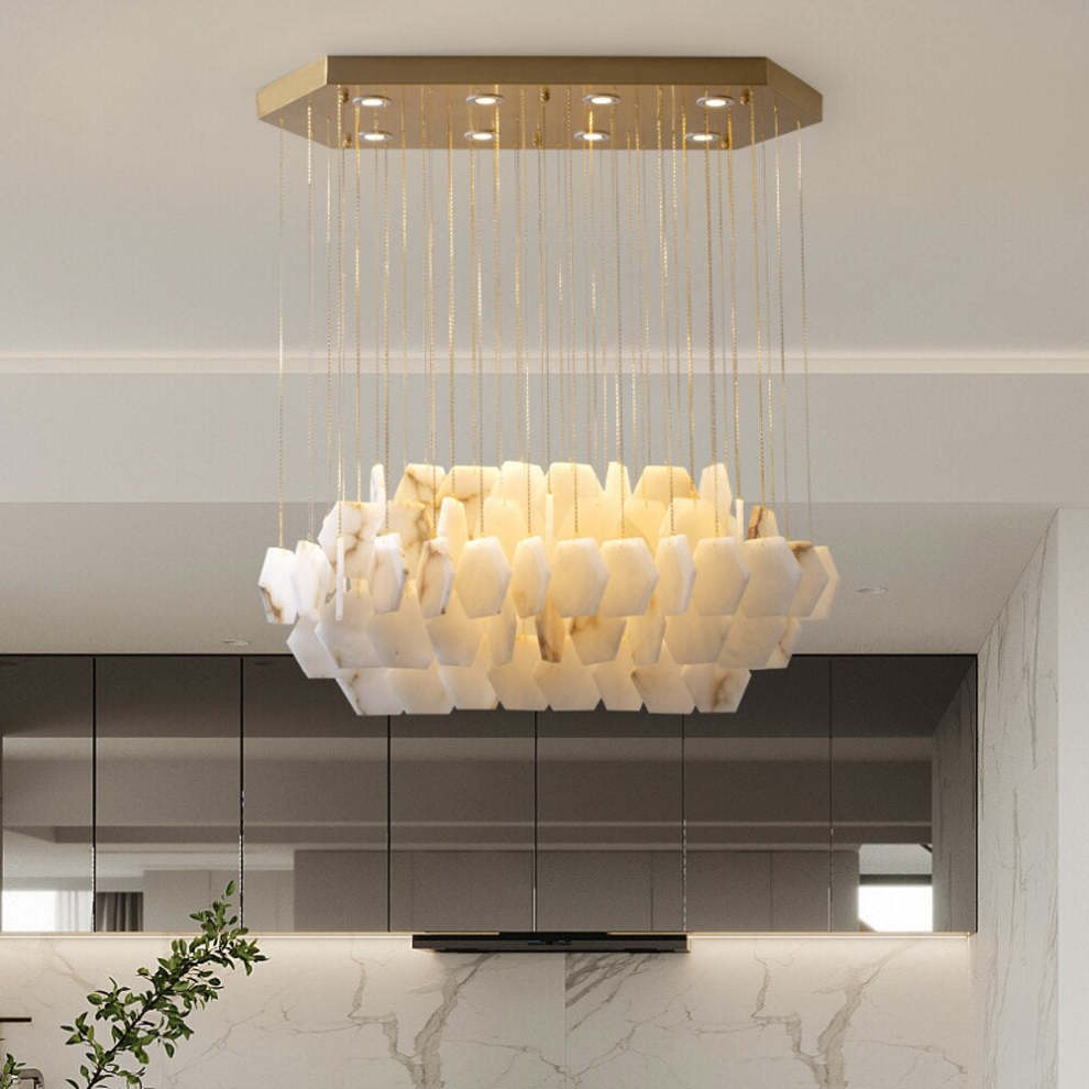 Natural Alabaster Modern Chandelier - XYlight