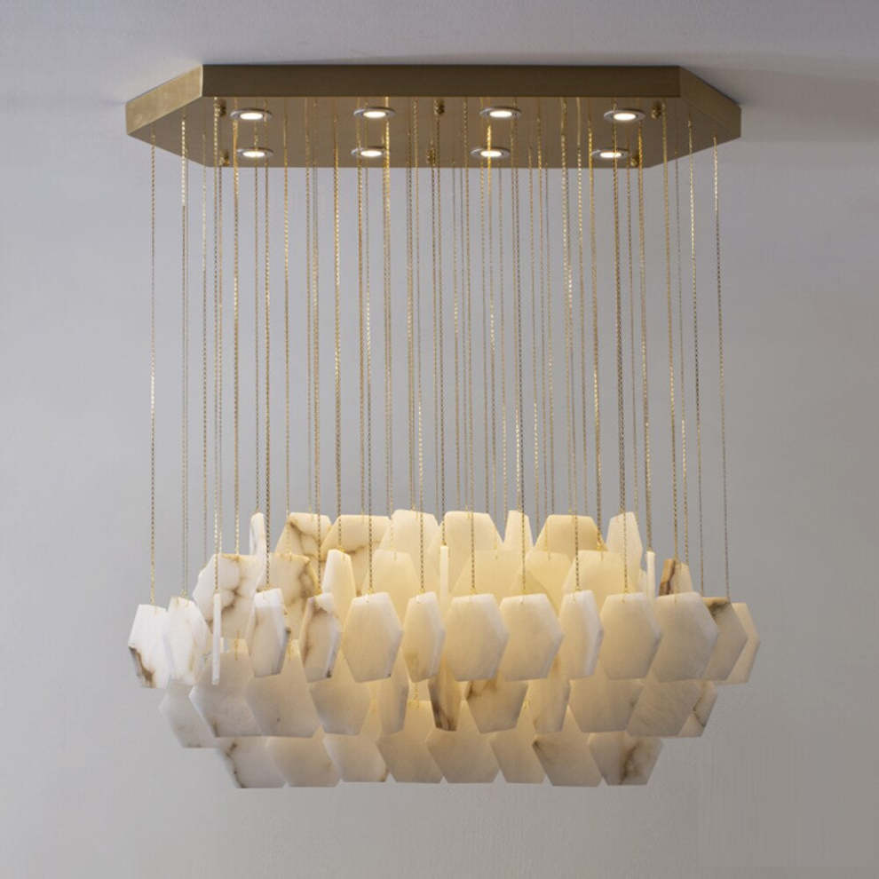Natural Alabaster Modern Chandelier - XYlight