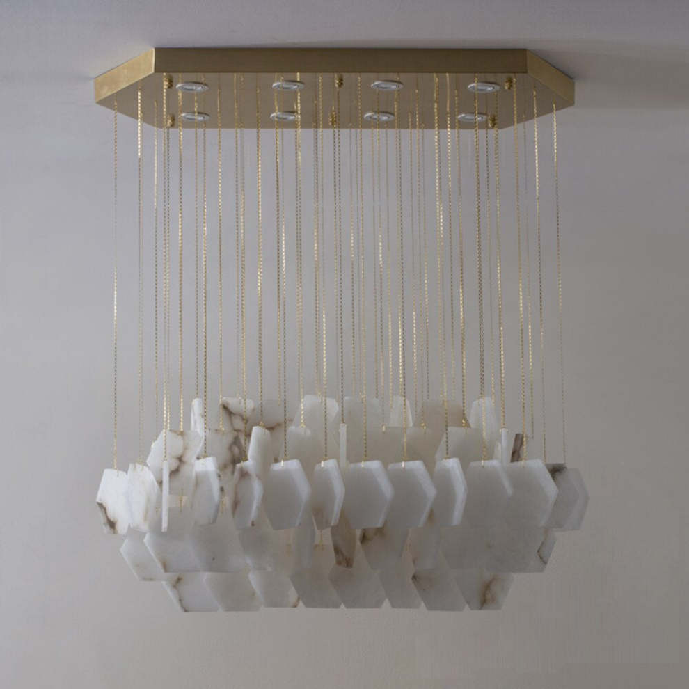Natural Alabaster Modern Chandelier - XYlight