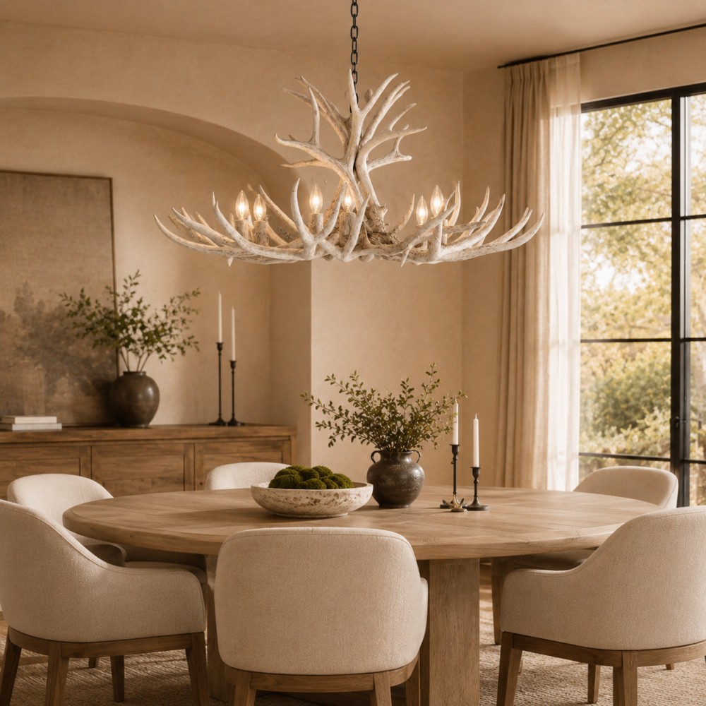 Natural Antler Chandelier 36-Inch - XYlight